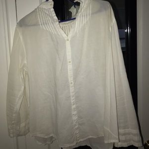 White button down blouse